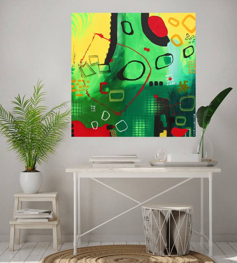 Original Abstract Expressionism Abstract Painting by susan wooler