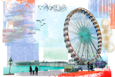 Big Wheel and Pier Brighton - Limited Edition of 500 thumb