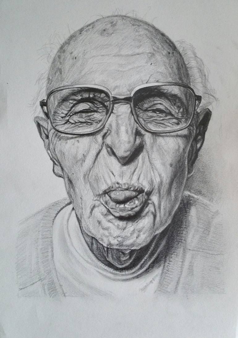 To be a pensioner Drawing by Darren Wilson | Saatchi Art