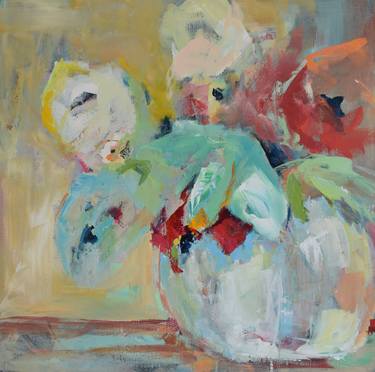 Original Figurative Floral Paintings by Karin Thijs