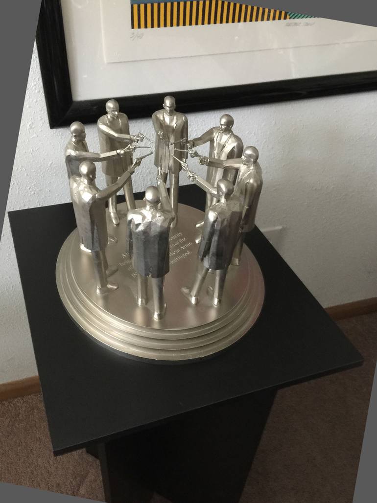 Original Figurative Politics Sculpture by Robert E Messick