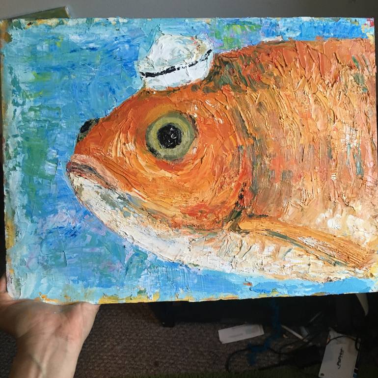 Original Conceptual Fish Painting by Rosa Nevarez