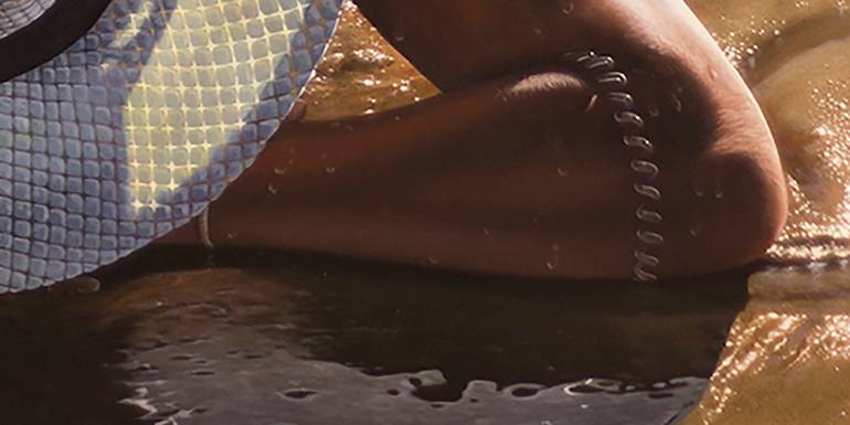 Original Photorealism Women Painting by Gustavo Fernandes