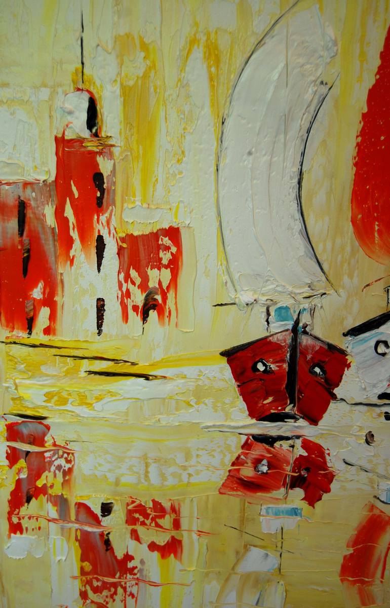 Original Figurative Seascape Painting by Serge-Louis Tuquet