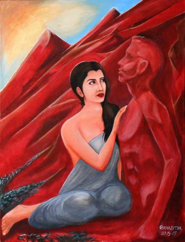 Print of Figurative Love Paintings by Gyanaditya Mourya