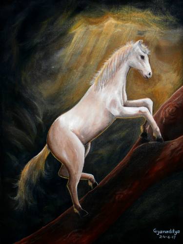 Print of Conceptual Horse Paintings by Gyanaditya Mourya