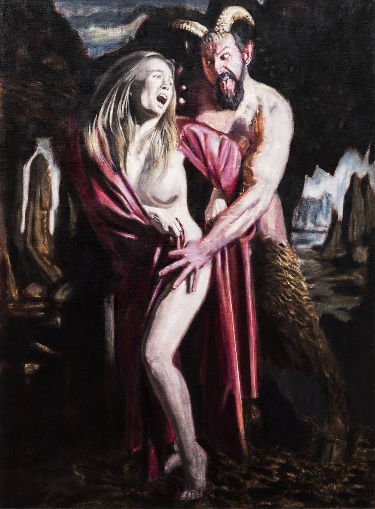 Satyr Painting by Jacek Sztuka | Saatchi Art