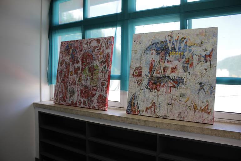 Original Abstract Expressionism Abstract Painting by Jungwoo Hong