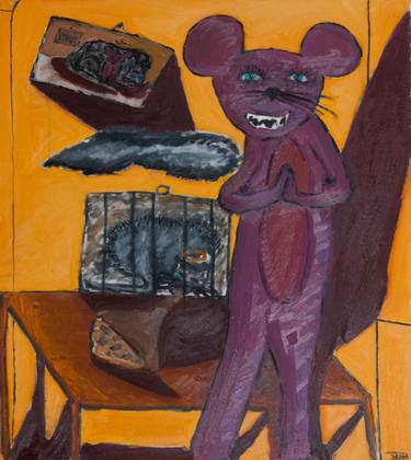 Surrealism. Mouse and Cat (The mouse revenge). thumb