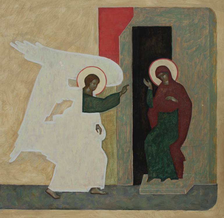 Original Figurative Religion Painting by Serhii Lohinov