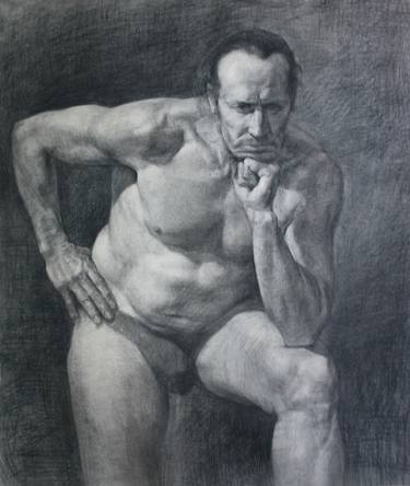 Original Nude Drawing by Serhii Lohinov