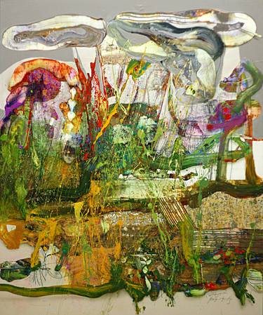 Original Abstract Expressionism Abstract Painting by Jirasak Plabootong