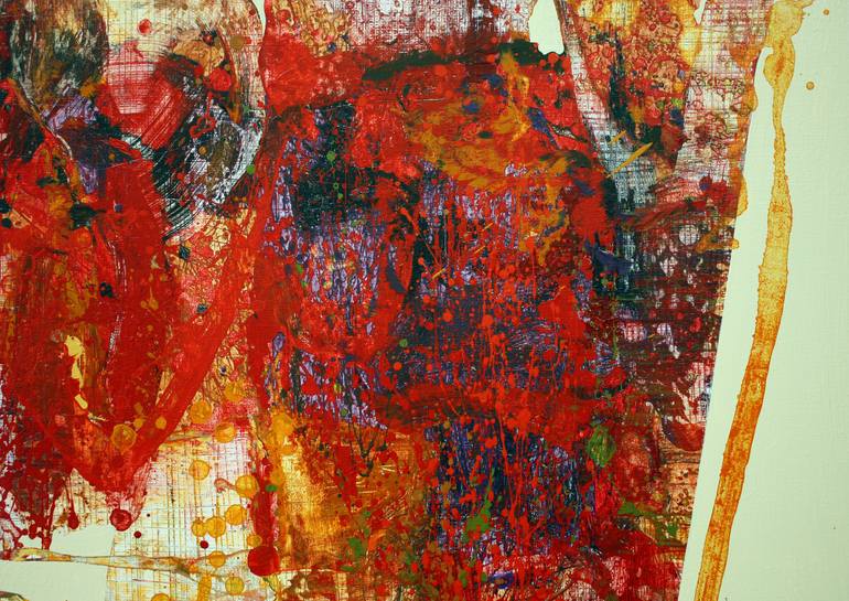 Original Abstract Expressionism Abstract Painting by Jirasak Plabootong