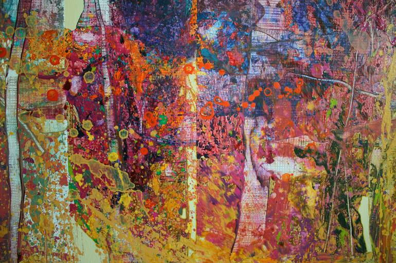 Original Abstract Expressionism Abstract Painting by Jirasak Plabootong
