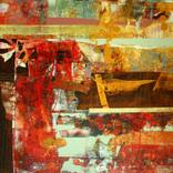Abstract Landscape-red gold by Jirasak Plabootong