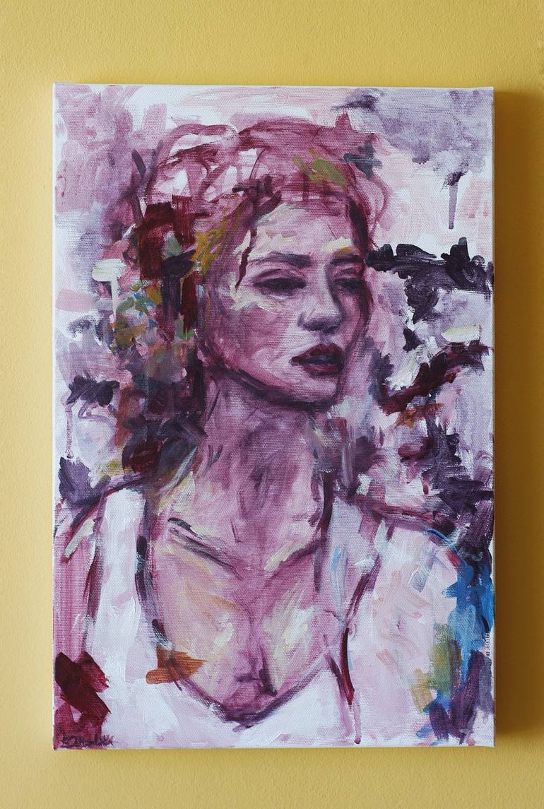 Original Figurative Women Painting by Katarzyna Chlipalska