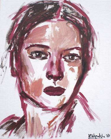 Print of Expressionism Portrait Paintings by Katarzyna Chlipalska
