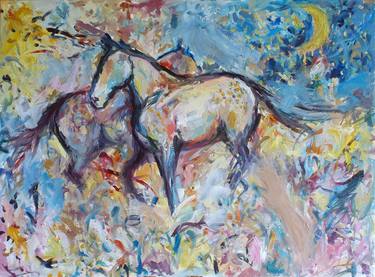 Print of Horse Paintings by Katarzyna Chlipalska