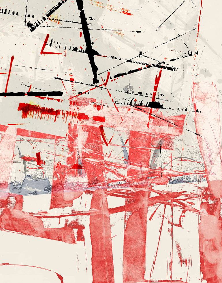 Original Expressionism Abstract Printmaking by Iskra Johnson