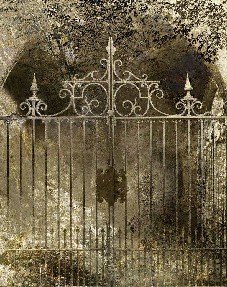 Original Abstract Architecture Mixed Media by Iskra Johnson