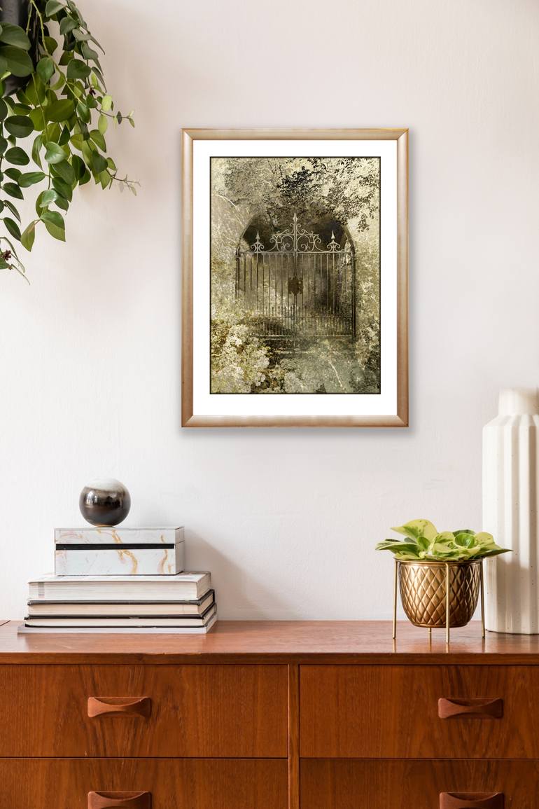 Original Abstract Architecture Mixed Media by Iskra Johnson