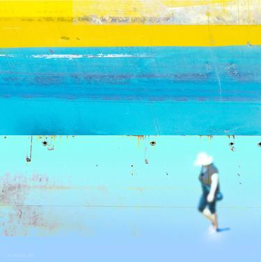Original Abstract Beach Mixed Media by Iskra Johnson