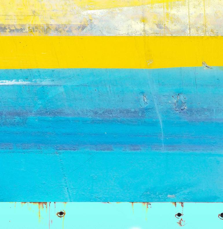 Original Abstract Beach Mixed Media by Iskra Johnson