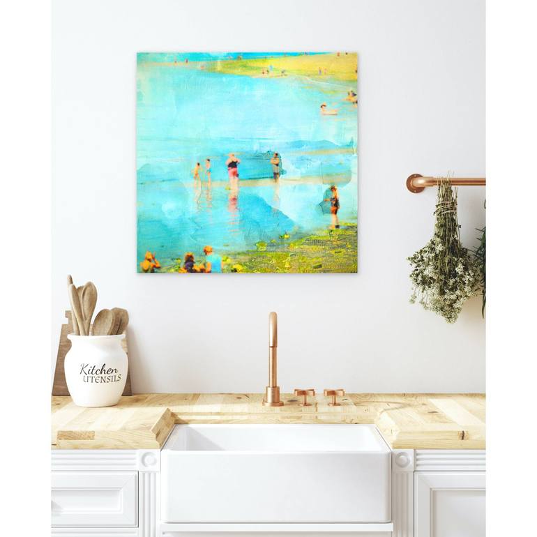 Original Modern Beach Mixed Media by Iskra Johnson