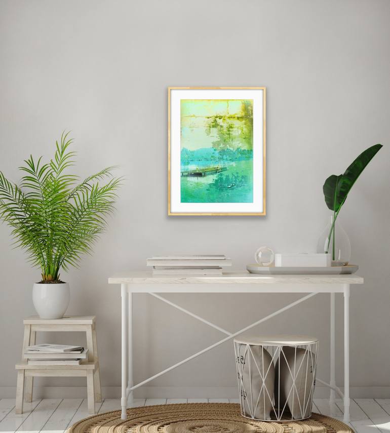 Original Modern Beach Mixed Media by Iskra Johnson