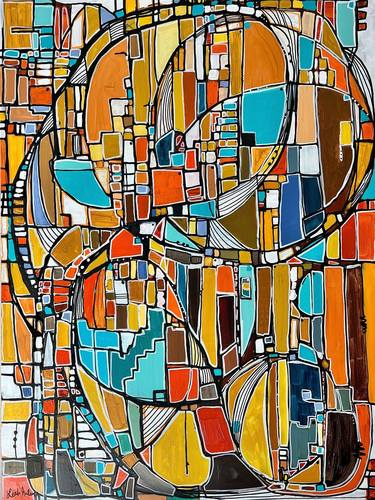 Original Art Deco Abstract Paintings by Leah Nadeau