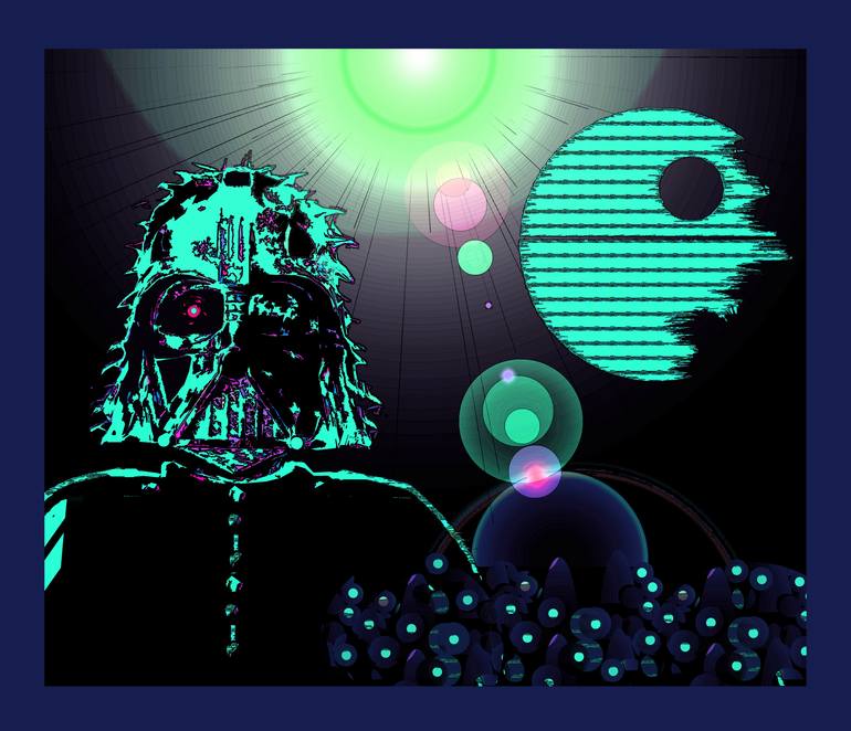 Death Star Attack Limited Edition of 99 Mixed Media by Konnor