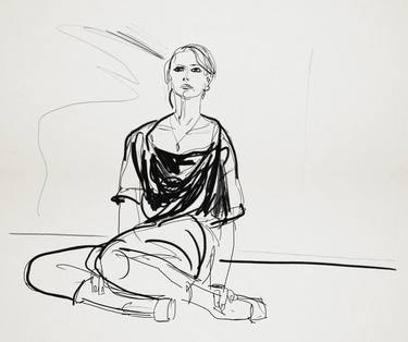 Print of Women Drawings by Sanda Anderlon