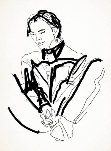 Print of Portrait Drawings by Sanda Anderlon