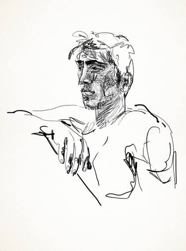 Print of Portraiture Portrait Drawings by Sanda Anderlon