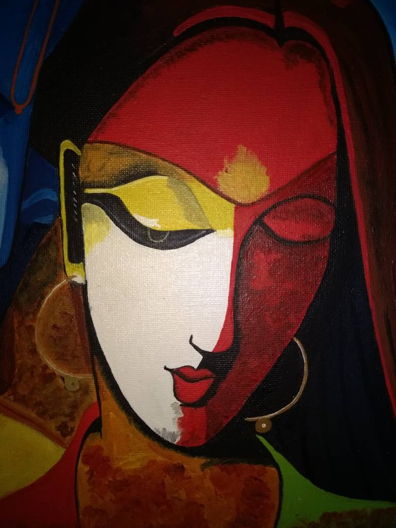 Original Modernism Fantasy Painting by Samta Gupta
