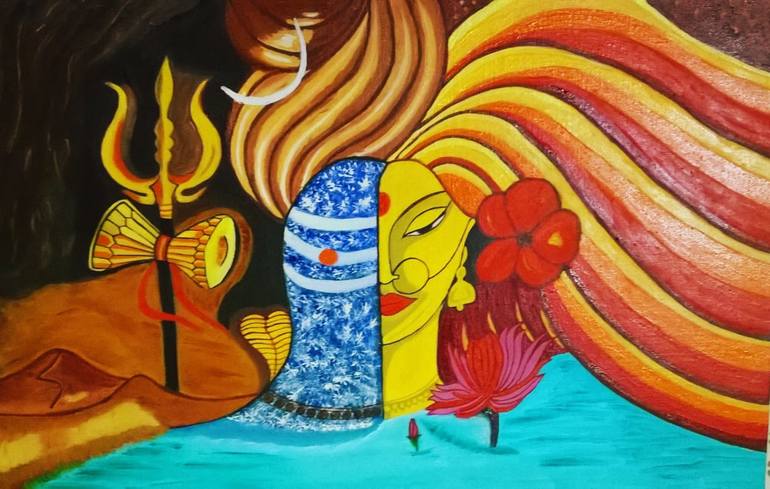 Original Modern Classical mythology Paintings by Samta Gupta