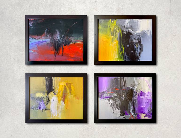 Original Abstract Expressionism Abstract Painting by Nino Bosikashvili