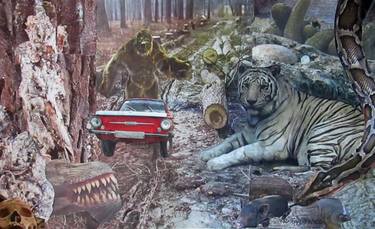 Original Surrealism Nature Collage by Fedor Buravlev