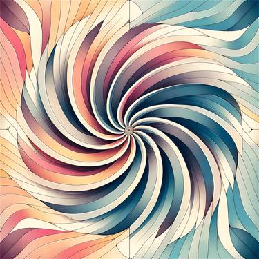 Nature's Harmony Captured in Abstract Geometric Design thumb