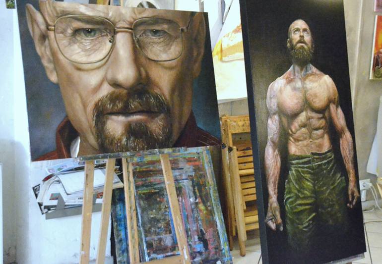 Original Figurative People Painting by Francesco Schiesari