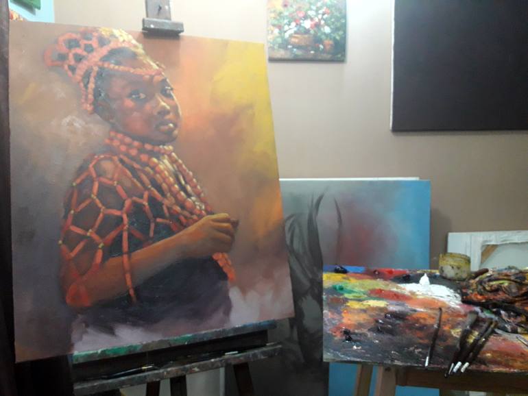 Original Expressionism Pop Culture/Celebrity Painting by Dotun Makun