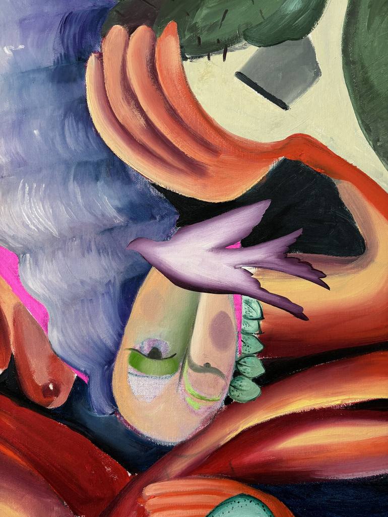 Original Abstract Fantasy Painting by Tocoaie Ioana