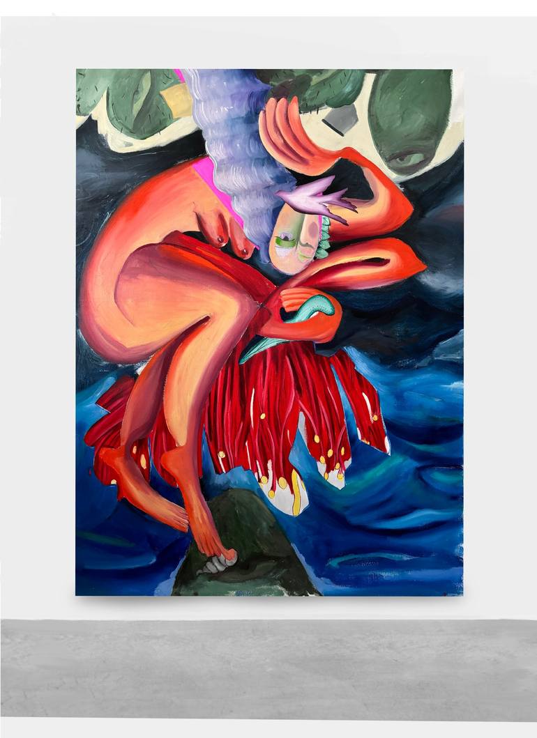 Original Abstract Fantasy Painting by Tocoaie Ioana