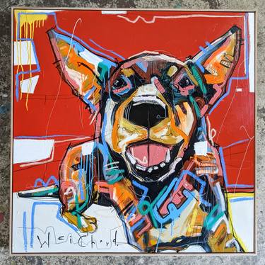 Original Fine Art Dogs Painting by Aidan Weichard