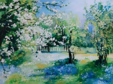 Original Impressionism Garden Paintings by Kaie Shestakova-Karu