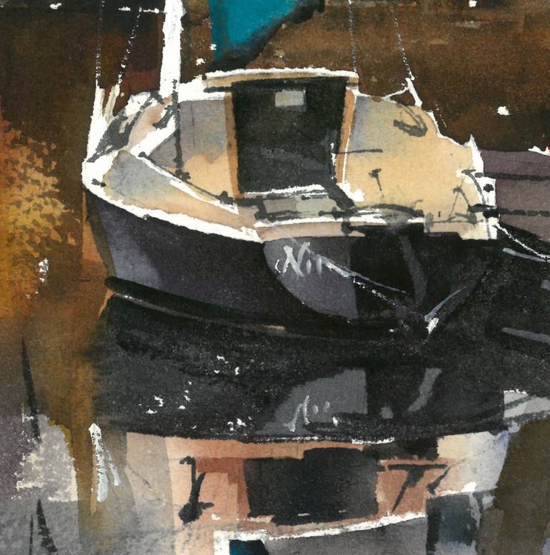 Original Boat Painting by Pawel Gladkow