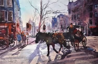 Original Fine Art Cities Paintings by Pawel Gladkow