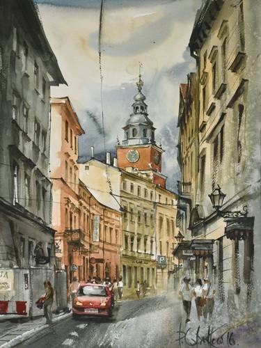 Original Fine Art Cities Paintings by Pawel Gladkow