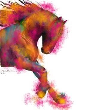 Friesian Horse Prints ' CooL MaJeSTiK ' BY SHiRLeY MacARTHuR thumb