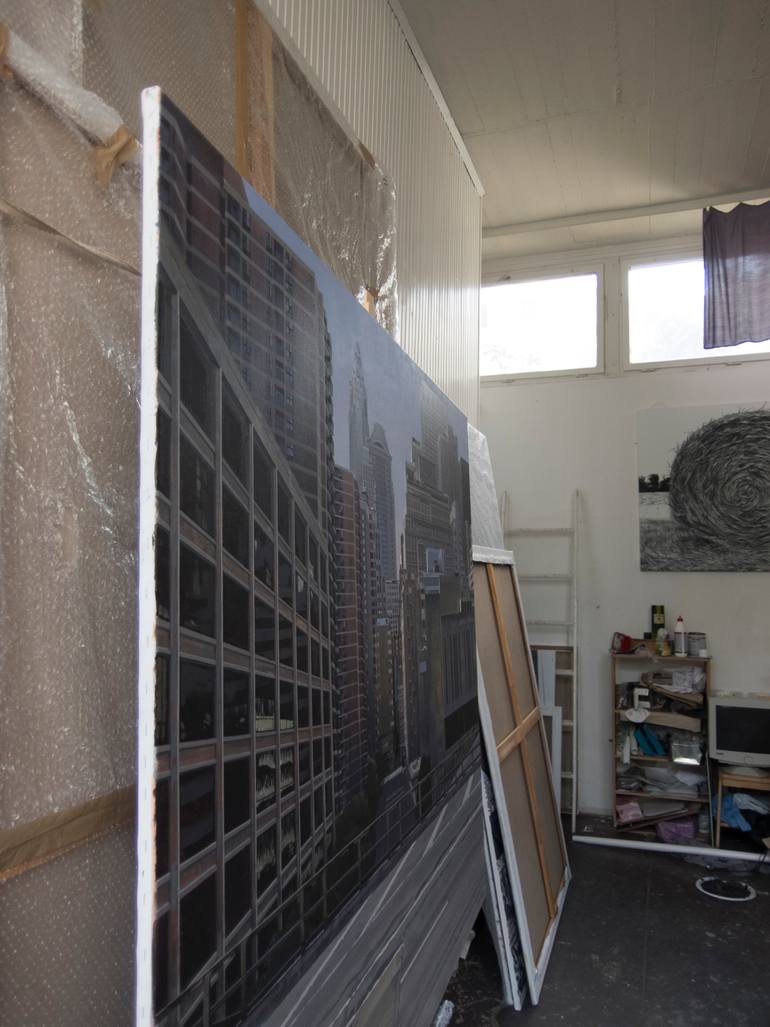 Original Realism Cities Painting by Abel Szabo